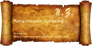 Margineanu Zotmund névjegykártya
